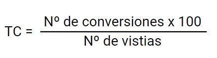 fórmula de tasa de conversión