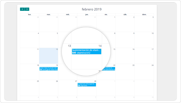Calendario editorial